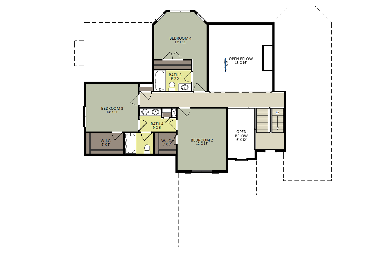 Monroe Second Floor Floor Plan